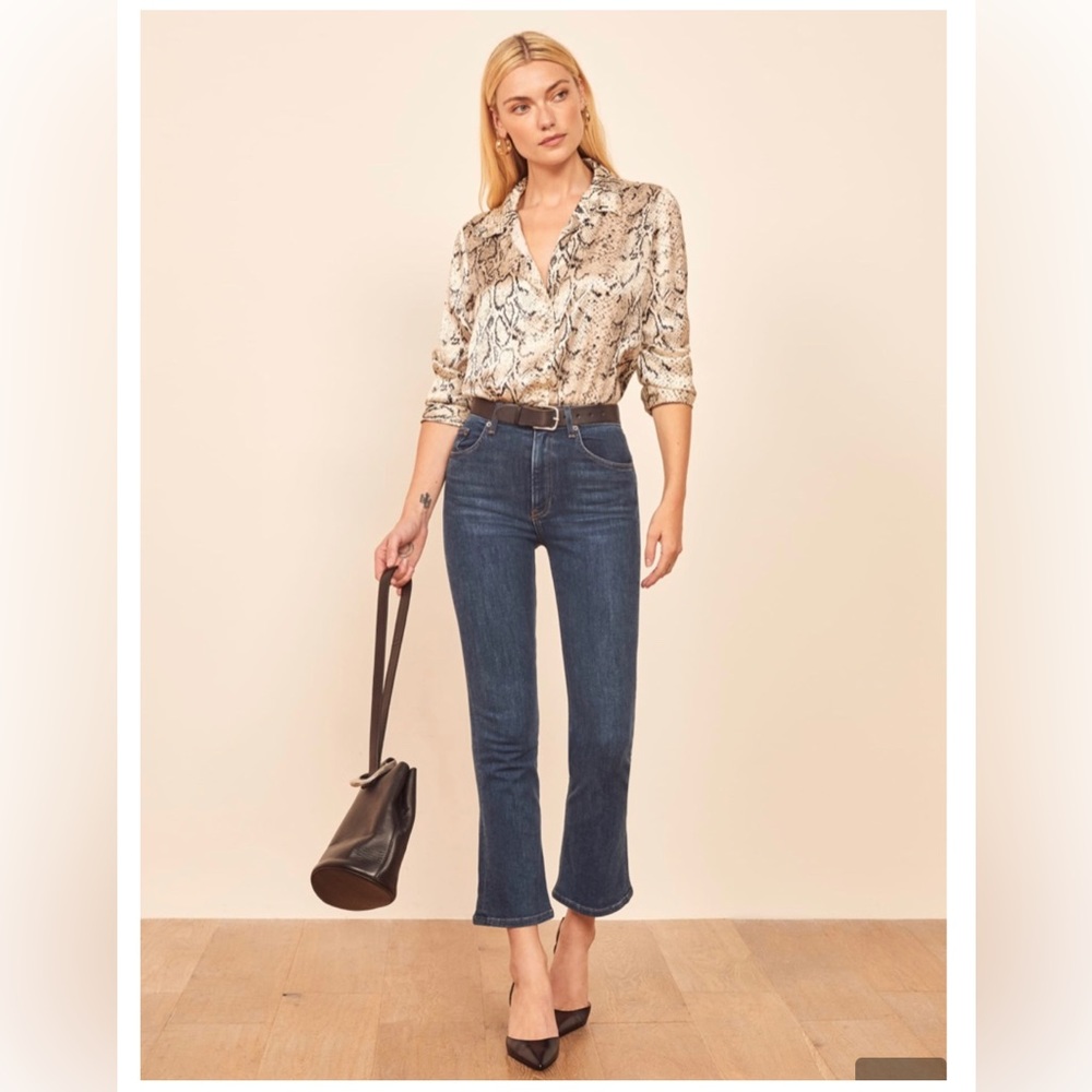 Reformation Jessie High Crop Boot in Orlando Wash Size 28